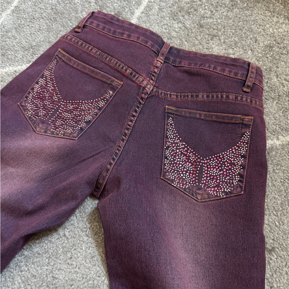 Cache Purple Embellished Women's Jeggings